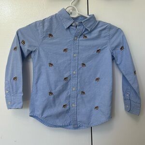 Janie and Jack bulldog embroidered button down oxford boys 5
